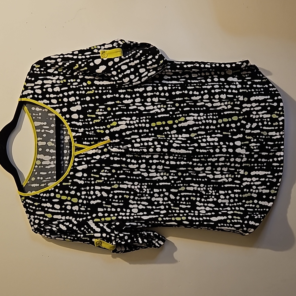 Women's Petite Large Pull Over Mid Sleeves Stretch Black, Gray, Green Top #W-550
